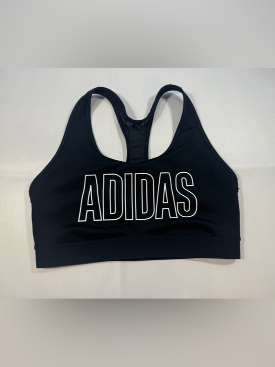 adidas Other - adidas Black Sports Bra with White Logo Print